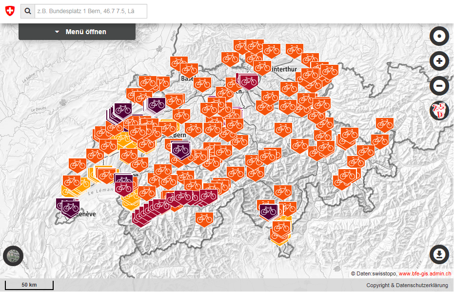 Bikesharing-Karte