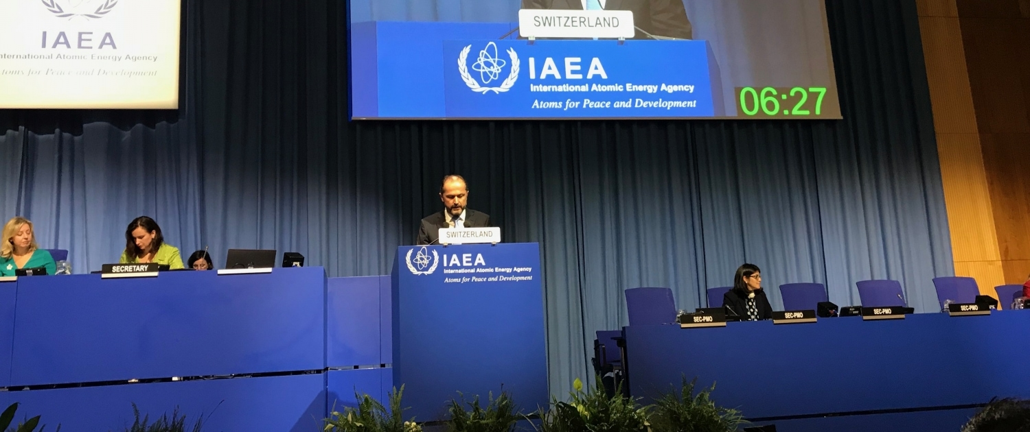 Benoît Revaz an der IAEA Generalkonferenz
