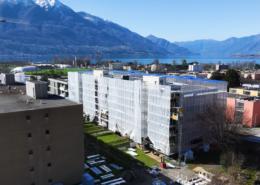 Le projet pilote pour la mise en œuvre du processus participatif AMU-TI à Tenero concerne deux blocs d'immeubles situés à Tenero à 1 km du lac Majeur